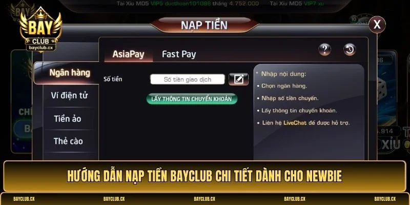 Nạp tiền Bayclub