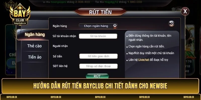 Rút tiền Bayclub